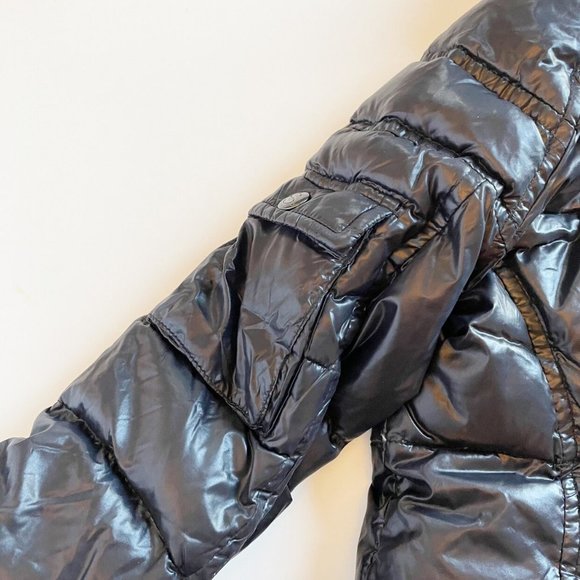 • S13 Gloss Black Down Puffer Coat • Size 6 - Picture 4 of 9
